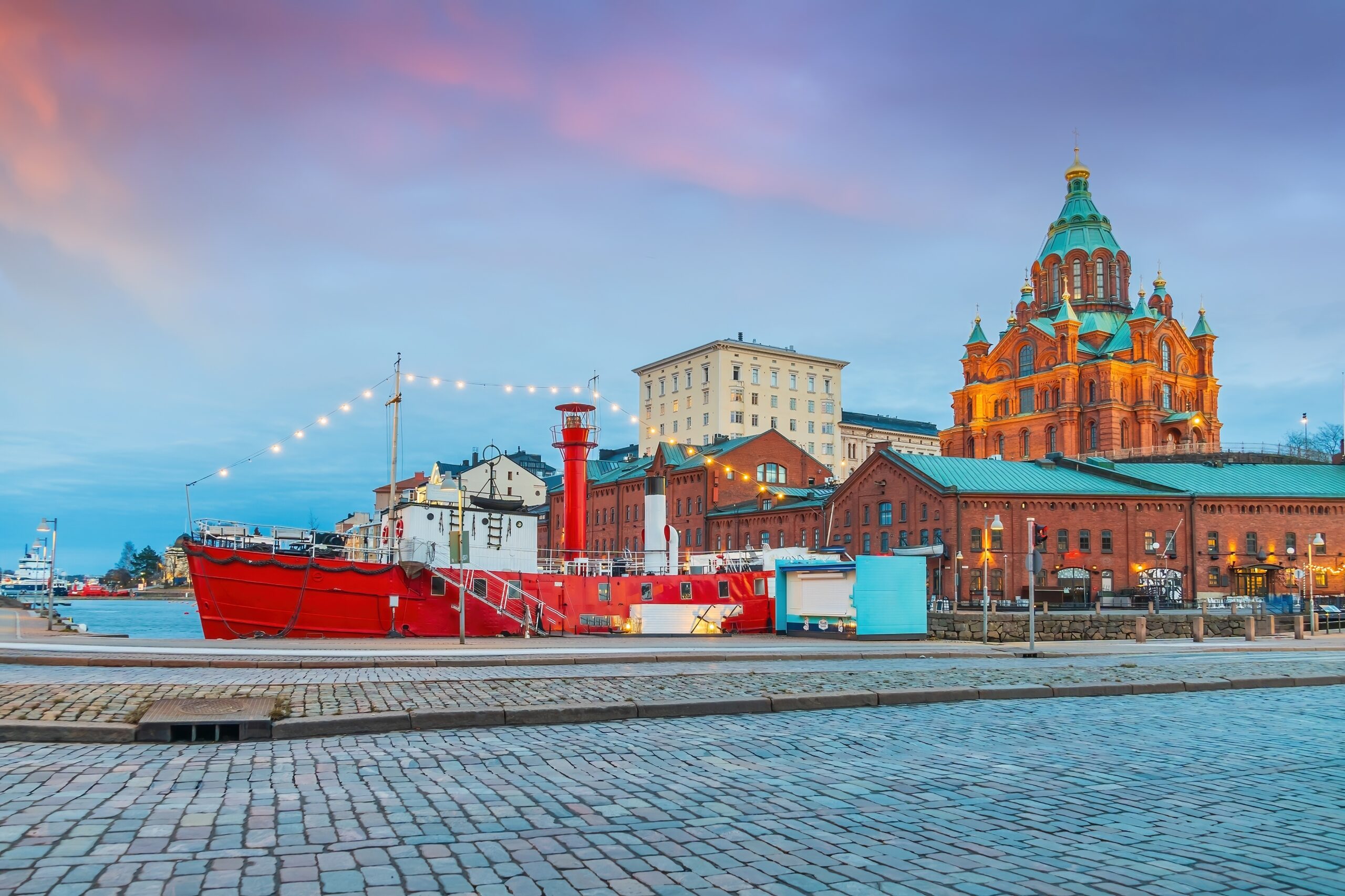 Helsinki skyline.